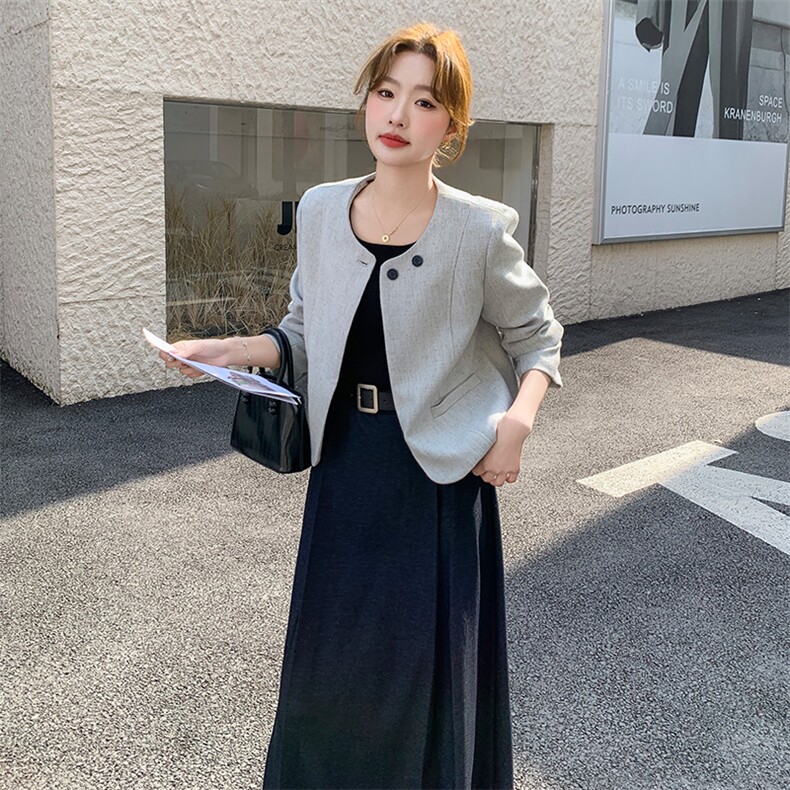 2025春新款时尚两件套小香风上衣送腰带-2C169-20254-P255K328,女装套装/套裙,2C169
