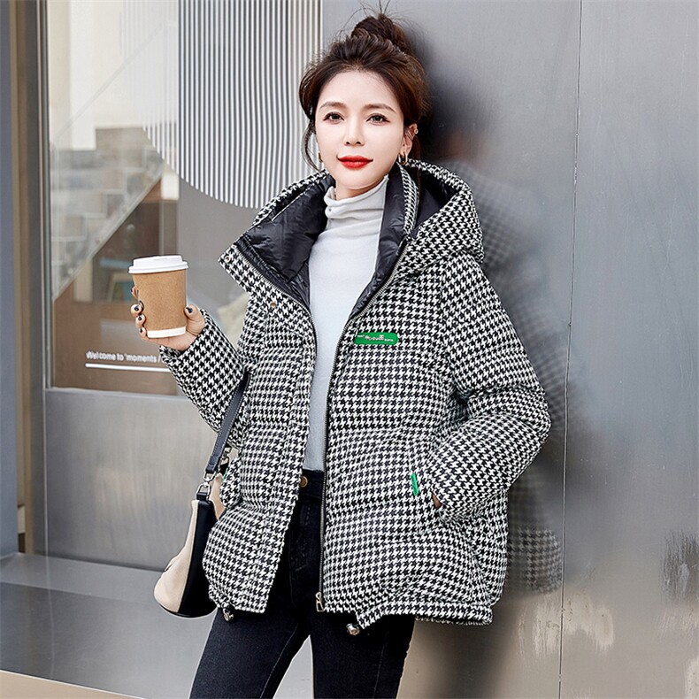 羽绒棉衣棉服女冬2025年新款小个子免洗短款加绒加厚棉袄外套,女装棉衣/棉服,采品优优