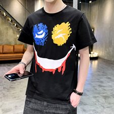 2021夏季新款男潮个性印花百搭套头短袖T恤男A436-T638-P25，男装T恤，电商A436