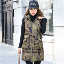 长袖中长款纯色连帽时尚棉服2020年冬季潮流简约个性，女装棉衣/棉服，凯瑟曼