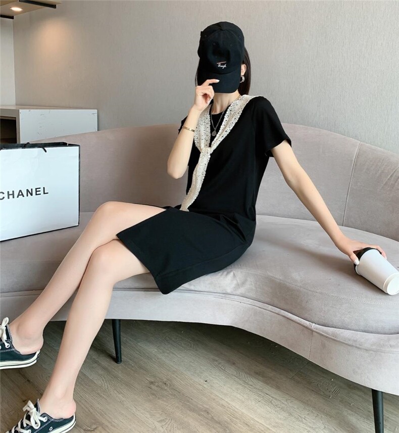 【现货】夏季新款雪纺连衣裙醋酸麻连衣裙披肩连衣裙，女装连衣裙，友一有二