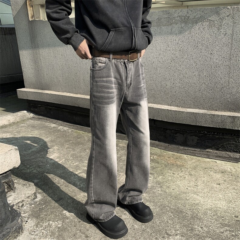 春秋季复古水洗牛仔裤宽松潮流百搭时尚直筒裤,男装牛仔裤,星座410-6（原星座1304-1）