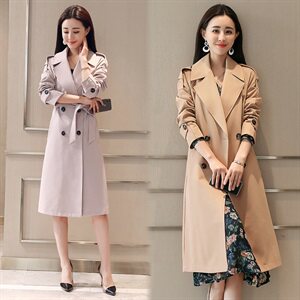 中长款西装风衣女春秋季2025年新款气质收腰显瘦早春今年流行外套图片