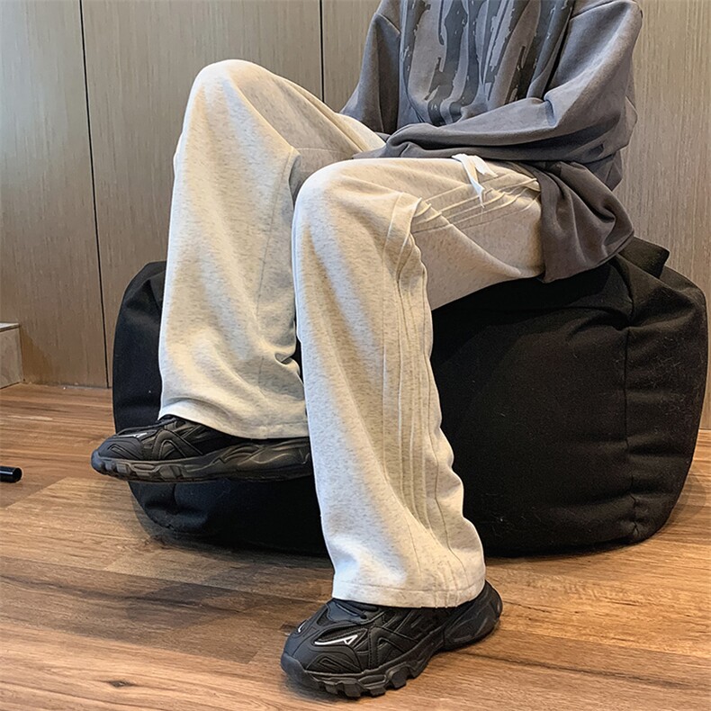 K188-P43美式加绒加厚条纹宽松休闲长裤,男装休闲裤,星座1501-1