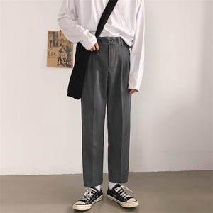 休闲西装裤男新款港风直筒阔腿裤韩版宽松垂坠感西裤潮X7042-p36图片