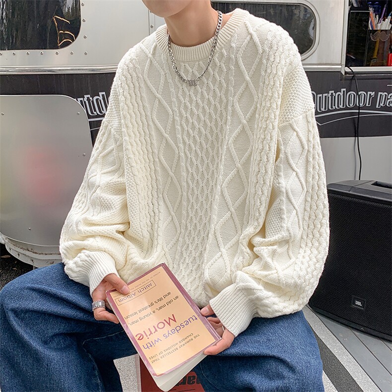 美式街头设计感圆领毛衣男慵懒风休闲针织衫M633P45,男装针织衫/毛衣,星座1116-2