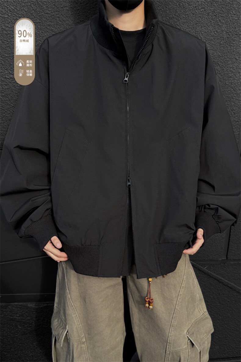 广检90%白鸭绒冬季外景羽绒服充绒量75gM-5XHY25593-特P109,男装羽绒服,电商A022