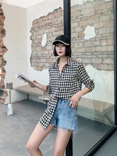 千鸟格衬衣，其它，红嘴鸥