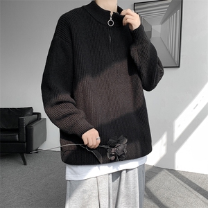 8XL-M 特大码毛衫美式宽松时髦拉链立领开衫针织毛衣男MY1209P65图片