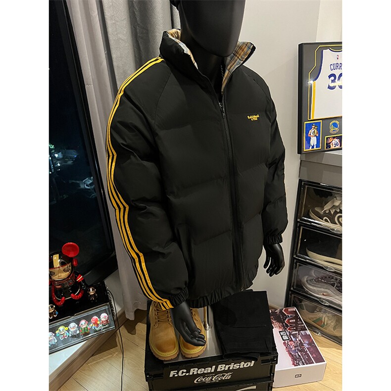 秋冬新款港风条纹刺绣立领保暖棉服面包服XZ213-MY5529-P98控128,男装夹克,星座213