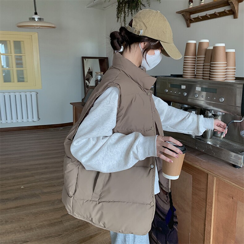 2025新版棉服秋冬短款马甲潮流时尚韩版宽松棉服M109-p55图片