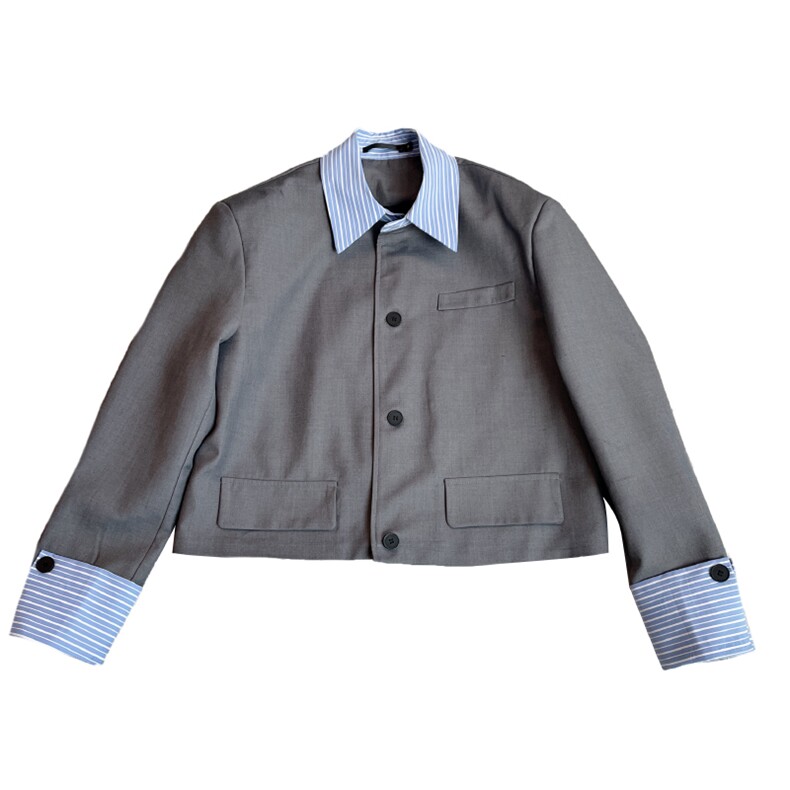 秋季网红ins网红小西装外套男高级感韩版短款西服XZ057-P120控150,男装西服套装,电商B267