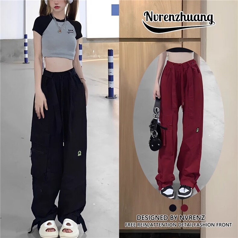 AK2461-P45复古日系工装裤子男女潮流设计百搭美式宽松直筒长裤,女装休闲裤,星座617A-2