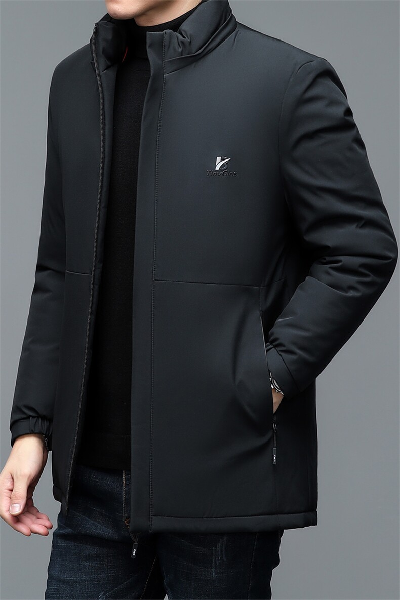 NN8282钱塘2020-3商务百搭简约冬季厚款翻领中年男士棉衣外套P95,男装棉衣,钱塘207-3