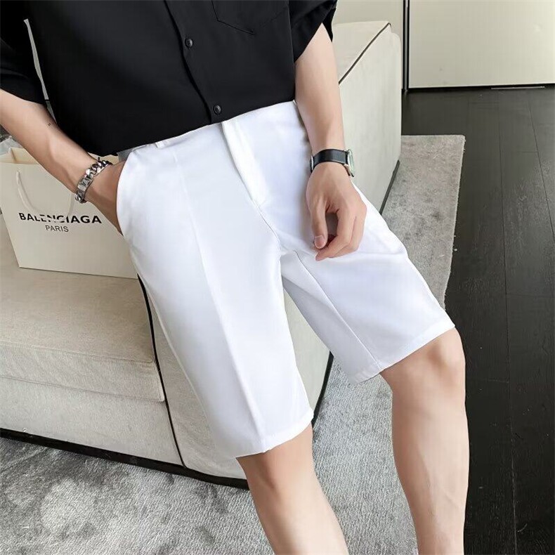 港风夏款男短裤西裤休闲坠感冰丝短裤加大码D0019P33,男装西裤,星座1013-1