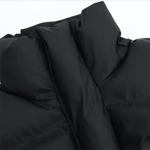 现货5W件冬季三防重磅硬挺boxy短款羽绒立领PU皮棉衣外套加厚棉服图片