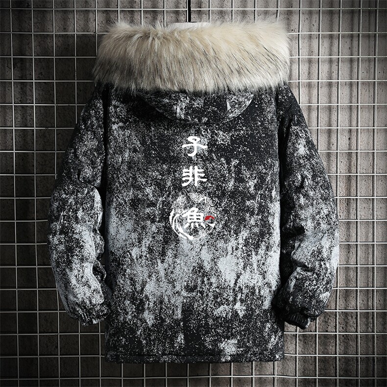 MC49070-P135日系潮衣男大码派克服男工装服外套袄网格,男装棉衣,电商A040A