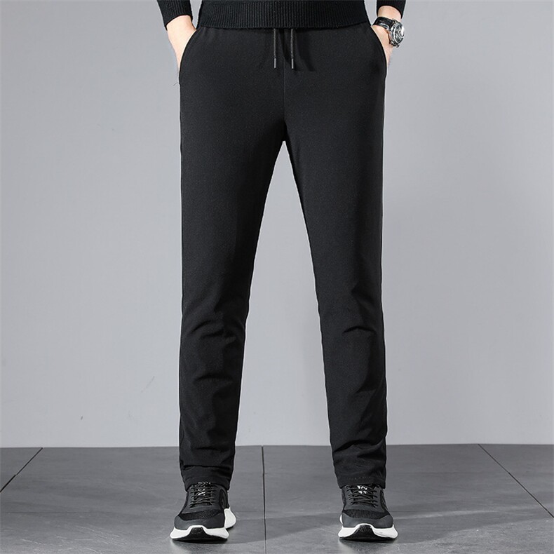 ATHWD601钱塘2020-3中年男士冬季厚款加绒保暖休闲羽绒裤P82，男装棉裤，钱塘207-3