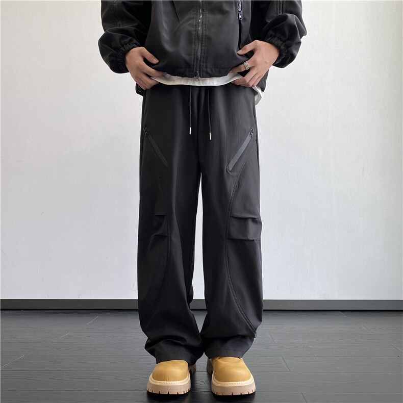 2025秋季新款机能户外防水拉链宽松冲锋裤B315-K24251-特p35控68,男装休闲裤,电商B315