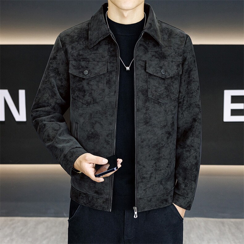 店主风潮流皮衣外套男春秋季复古百搭宽松机车服pu皮夹克潮JK2568，男装夹克，星座301B-1