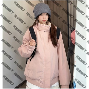 现货抖音秋冬情侣新款加厚棉服防风保暖休闲上衣ZX26批85控148图片