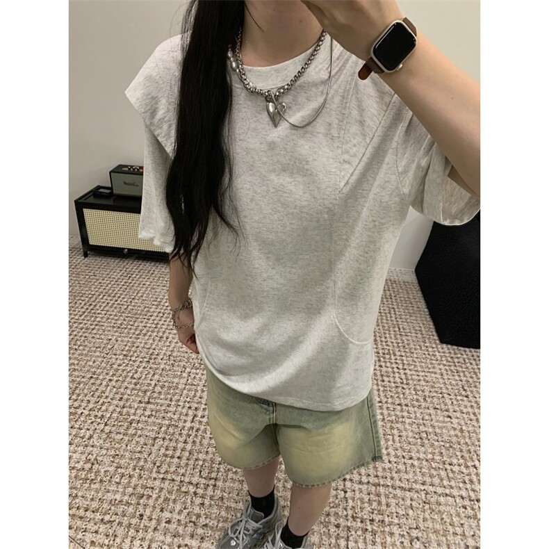 高级感解构拼接短袖t恤男夏设计感宽松小众休闲上衣LDT2055-P35,男装T恤,星座1008