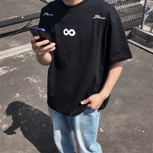 万针全刺绣解构设计260克重磅双纱纯棉高品质美式高街短袖T恤特35图片