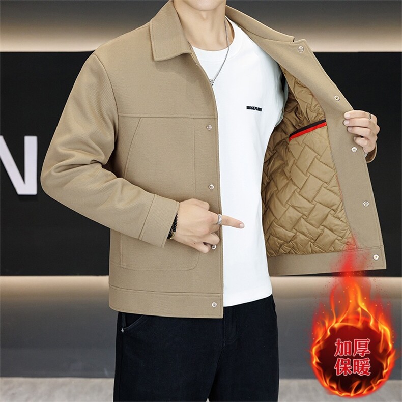 加棉加厚翻领夹克型男商务休闲青年外套男NM7955-P105,男装夹克,星座310B-3