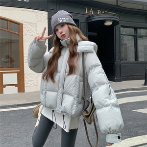 现货新款东大门加厚保暖羽绒服百搭连帽面包服女装外套图片