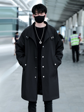 得物长年大货风衣男中长款呢大衣男F987款P95韩风外景A，男装风衣，星座401