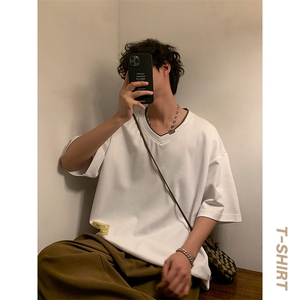 夏季短袖港风暖光休闲宽松潮牌百搭短袖T恤男TC3138RK01-P30控50图片