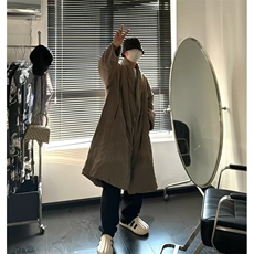 MH03-P145韩系慵懒风长款绒面棉服加厚保暖棉衣外套男，男装棉衣，星座1501-3