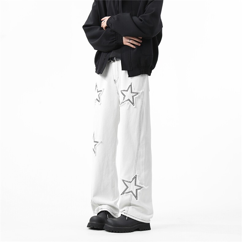 C315-G091现货五角星白牛高品质美潮牛仔裤棚拍(P65X88)2,男装牛仔裤,电商C315