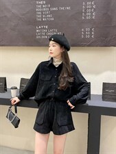 灯芯绒衬衫宽松外套，女装衬衫，Balance Studio