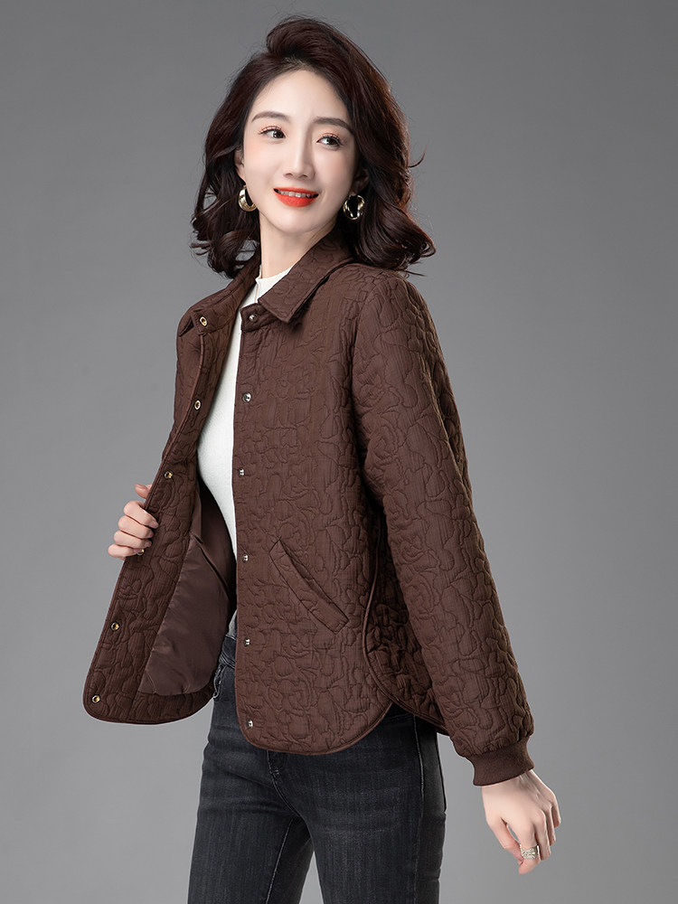 时尚提花棉服女冬季新款加厚保暖外套,女装棉衣/棉服,曼沙奕珂