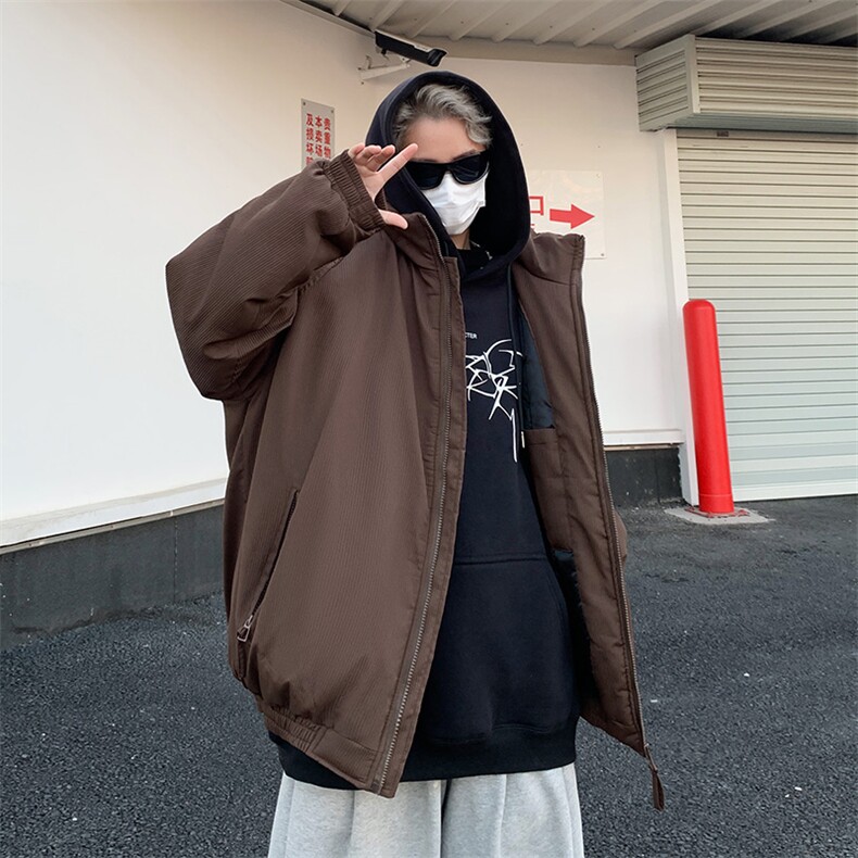 现货立领棉衣男士美式复古加厚外套潮牌工装棉服M0212-P85,男装棉衣,星座308B-2