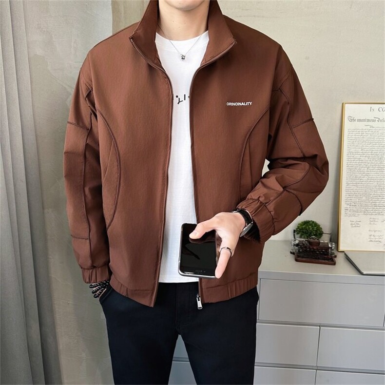 2025春季新款休闲立领男士外套时尚店主风立领夹克2501-P120,男装夹克,电商A413