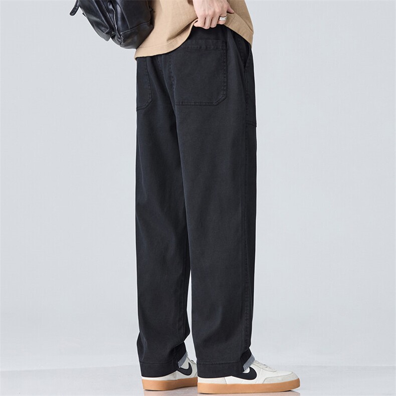 现货BK9061-p45男士商务微阔腿裤时尚潮流男装长裤夏季薄款莱赛尔,男装休闲裤,星座224-3