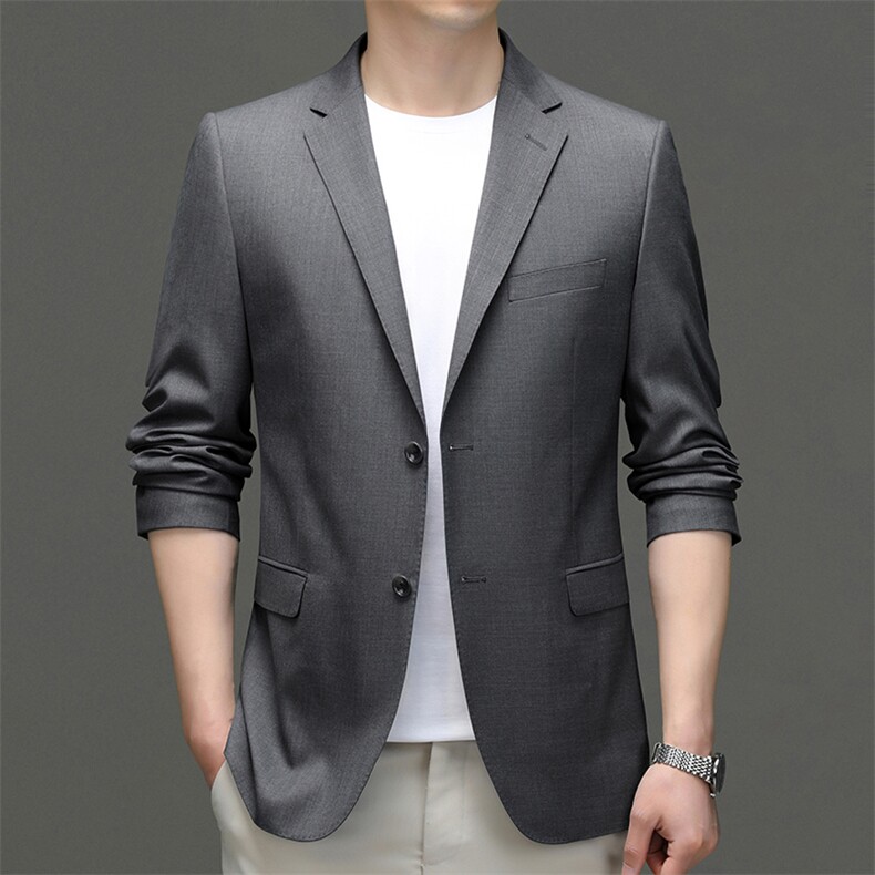 秋季新款西装男西服简约外套羊毛西服商务休闲小西装单西,男装西服,电商B360