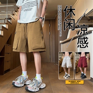 抖音品质美式新款工装短裤男潮牌宽松直筒A146-GY502特p35量大优图片