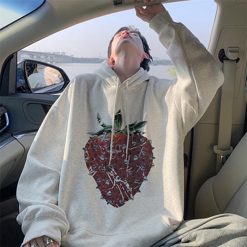 抖音得物供货可提供视频秋冬重磅美式宽松连帽卫衣DL2066,男装卫衣,电商A486