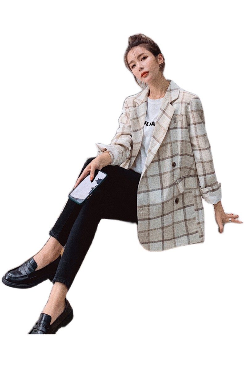 现货271-9726新款格子小西装,女装西装,浙宝271
