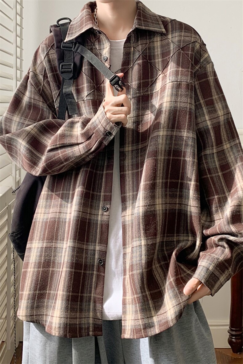 2026春季新款港风大皂大码美式长袖衬衫M-5XHC24589-特P35,男装衬衫,电商A022