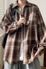 2026春季新款港风大皂大码美式长袖衬衫M-5XHC24589-特P35，男装衬衫，电商A022