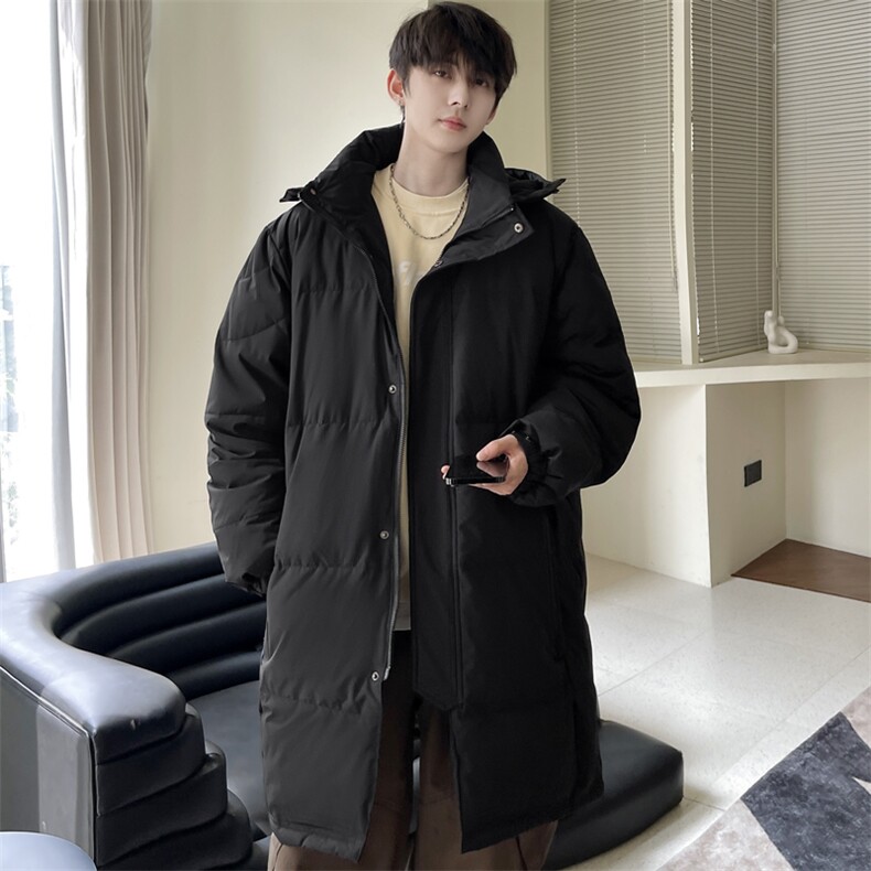 羽绒服男冬季新款港风宽松长款白鸭绒外套YR932-P170(控价228,男装羽绒服,星座214-3