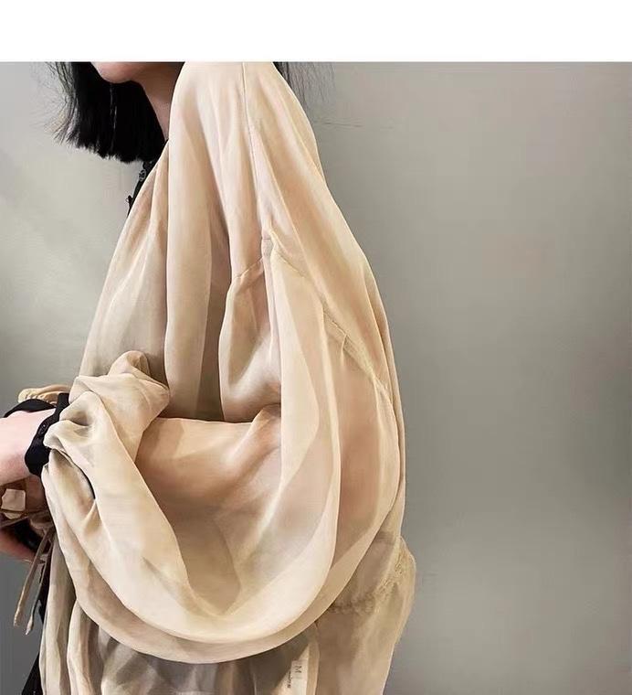 夏季新款性感透视洋气慵懒复古风防晒衫,女装其它,L·H·X