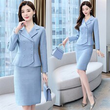 时尚气质两件套职业装女装秋装新款修身显瘦西装外套包臀裙套装，女装套装/套裙，芭米依尚