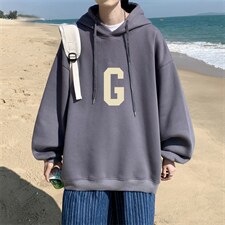 ！22秋季新款宽松大码港风大G连帽卫衣LW1917-P35控58，男装卫衣，星座508（原C305）