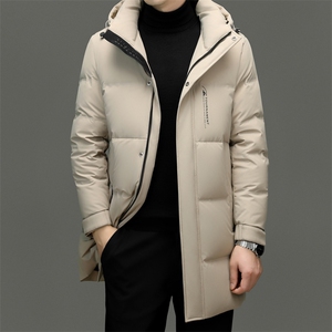 男装羽绒服DF8152主推，大量备货中长款羽绒服，帽子可脱卸