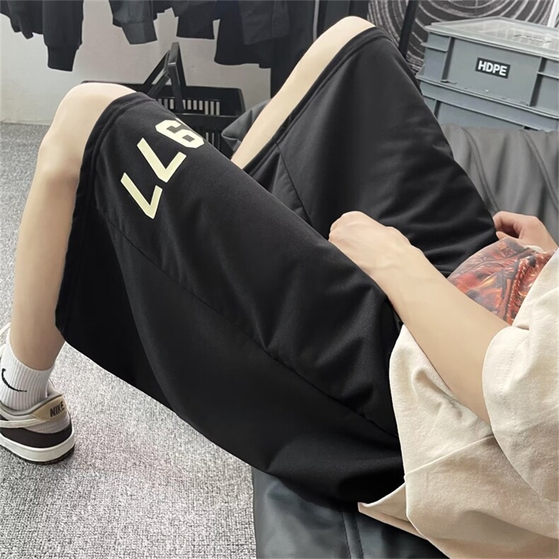 休闲短裤男夏季薄款中裤美式高街宽松ins潮牌五分裤 K4110-P25图片